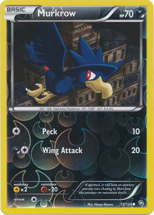 Murkrow - 72/124 - Common - Reverse Holo