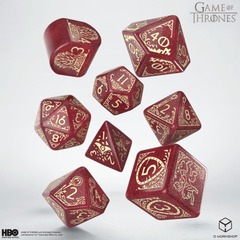 Game of Thrones Dice Set - Lannister 8 Piece Set