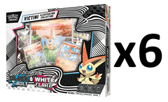Pokemon SV10.5 Black Bolt & White Flare Victini Illustration Collection Box CASE (6 Boxes) -- NO REFUNDS OR CANCELLATIONS, ALL SALES ARE FINAL