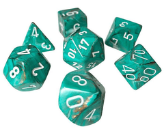 Chessex - Mini Marble Oxi-Copper/White 7pc CHX20403