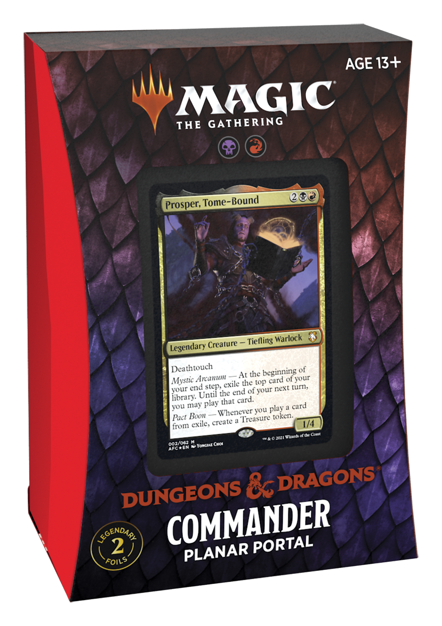 mtg adventures in the forgotten realms commander deck Tiamat Dragon Tribal Five-Color DnD Magic CommanderComplete 1 deck box (can hold 100 sleeved cards) Magic Adventures Forgotten Realms Commander