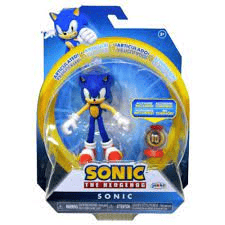 Sonic The Hedgehog - Sonic (with super ring item box) 4in Articulated Action Figure