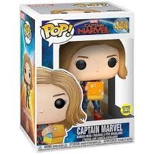 Pop! Captain Marvel - Captain Marvel (#444) Glows In The Dark (used, see description)