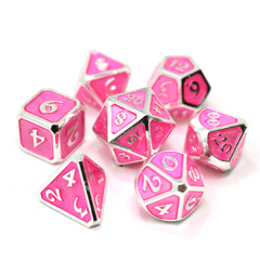 Mythica RPG Set - Platinum Pink Sapphire 7pc Set (Die Hard Dice)
