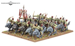 Warhammer The Old World - Orc & Goblin Tribes - Goblin Wolf Rider Mob