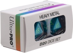 Ultra Pro Dice - Heavy Metal Vivid Teal 2D20