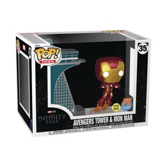 Pop! Town - Marvel Avengers The Infinity Saga - Avengers Towerw with Iron Man (Glow in the Dark) Vin Fig (PX Exclusive)