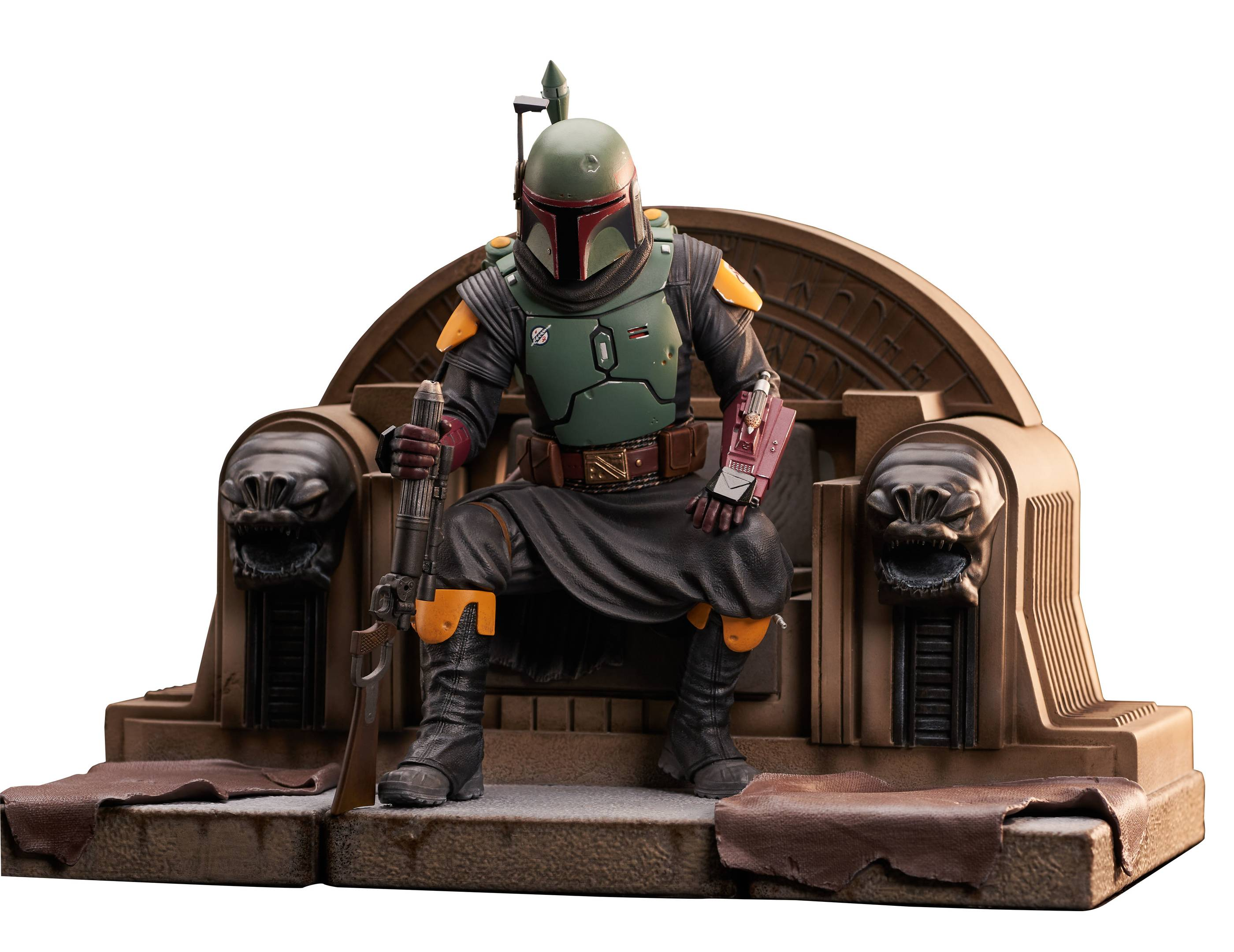 Star Wars Premier Collection - The Mandalorian Boba Fett On Throne Statue