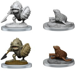 D&D Unpainted Minis (Wave 20) - Locathah And Seal