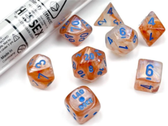 Chessex - Borealis Rose Gold/Light Blue Luminary 7pc (LAB Dice) - CHX30045
