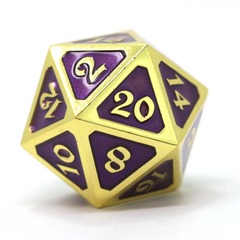 Die Hard Metal - Dire D20 - Mythica Gold Amethyst