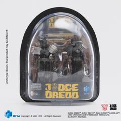 Hiya Toys - Black & White Judge Dredd Vs Death Black 1/18 Action Figure 2pk SDCC 2022 Exclusive