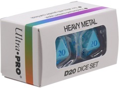 Ultra Pro Dice - Heavy Metal Vivid Light Blue 2D20