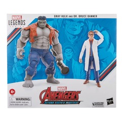 Marvel Legends - Avengers 60th Anniversary - Grey Hulk & Bruce Banner 6in Action Figure 2 Pack