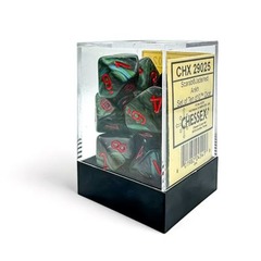 Chessex - Scarab Jade/red 10D10 - CHX29025