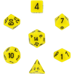 Chessex - Opaque Yellow/Black 7pc - CHX25402