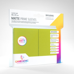 Gamegenic - Sleeves Matte Prime - Lime 100 ct