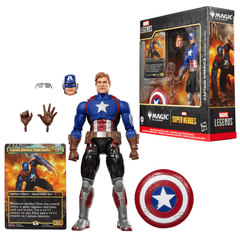Marvel Legends - MTG Magic The Gathering - Captain America (Avengers: Twilight) 6in Action Figure (w/ Exclusive Foil Trading Card)