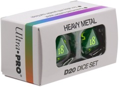 Ultra Pro Dice - Heavy Metal Vivid Green 2D20