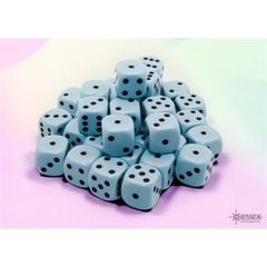 Chessex - Opaque Pastel Blue/Black 36D6 - CHX25866