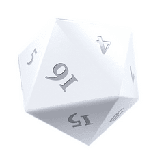 Ultra Pro Dice - Heavy Metal Vivid White 2D20