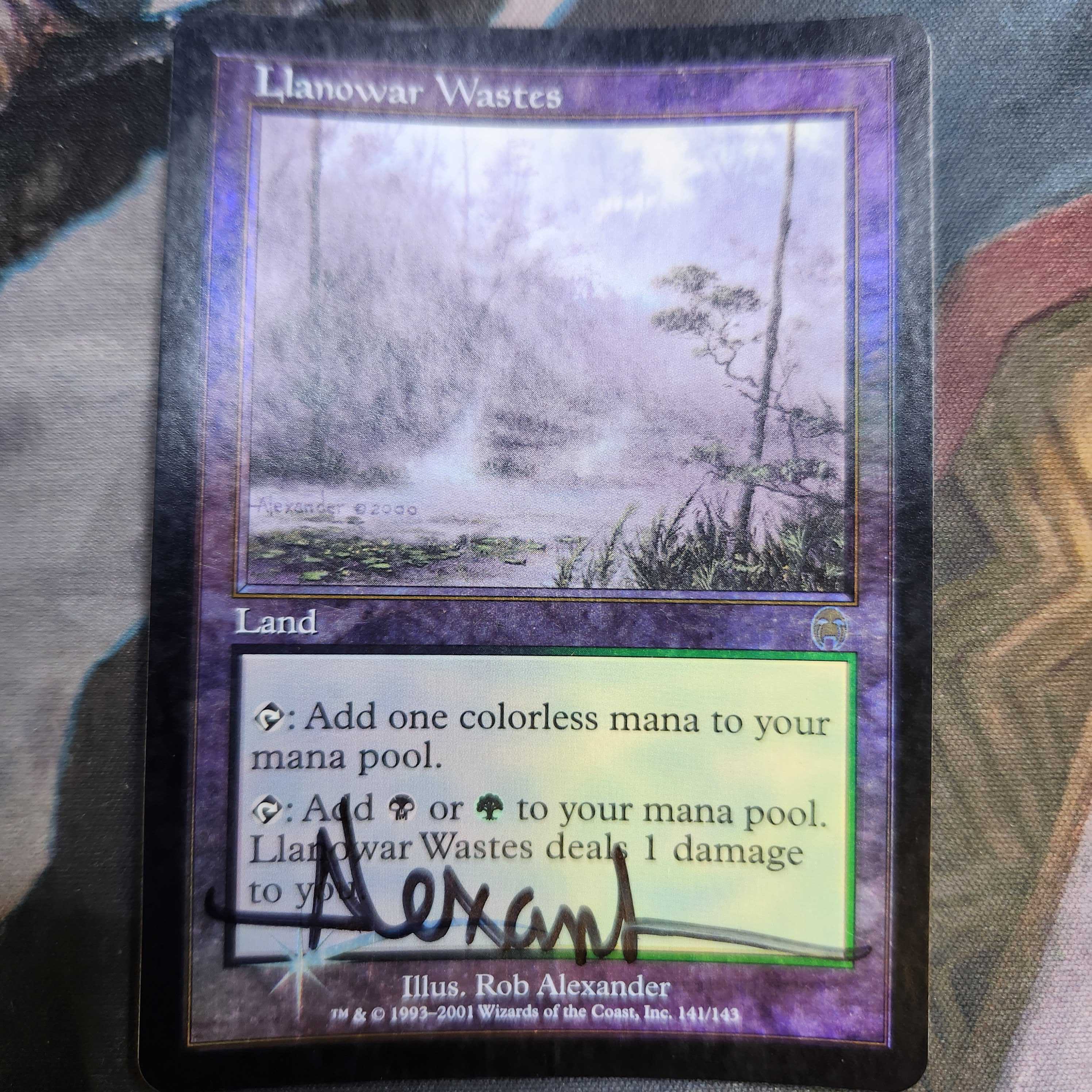 Llanowar Wastes - Foil (signed)