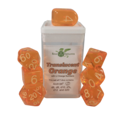 Role 4 Initiative - Translucent Orange / Light Orange Numbers 7pc