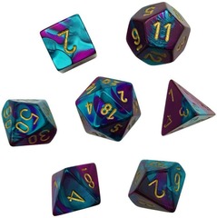 Chessex - Mini Gemini Purple-teal/Gold 7pc CHX20649