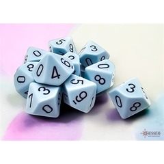 Chessex - Opaque Pastel Blue/Black 10D10 - CHX25266