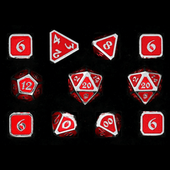Mythica RPG Set - Platinum Ruby 11pc Set (Die Hard Dice)
