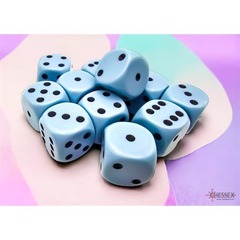 Chessex - Opaque Pastel Blue/Black 12D6 - CHX25666