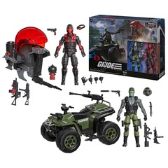 GI Joe Classified Series #218 Snake Eyes & Varmint ATV Vs. Stealth Viper & Cobra Stealth Flight Pod (Trubble Bubble)
