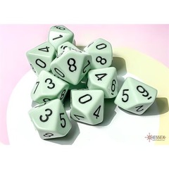 Chessex - Opaque Pastel Green/Black 10D10 - CHX25265