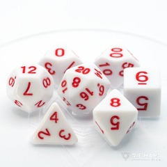 Die Hard - White With Pastel Red 7pc