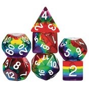 Dice Habit - 7pc Clear Rainbow