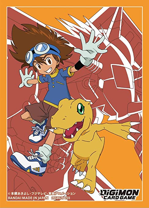 Carddass Sleeves - Digimon - Agumon & Tai 60ct Sleeves