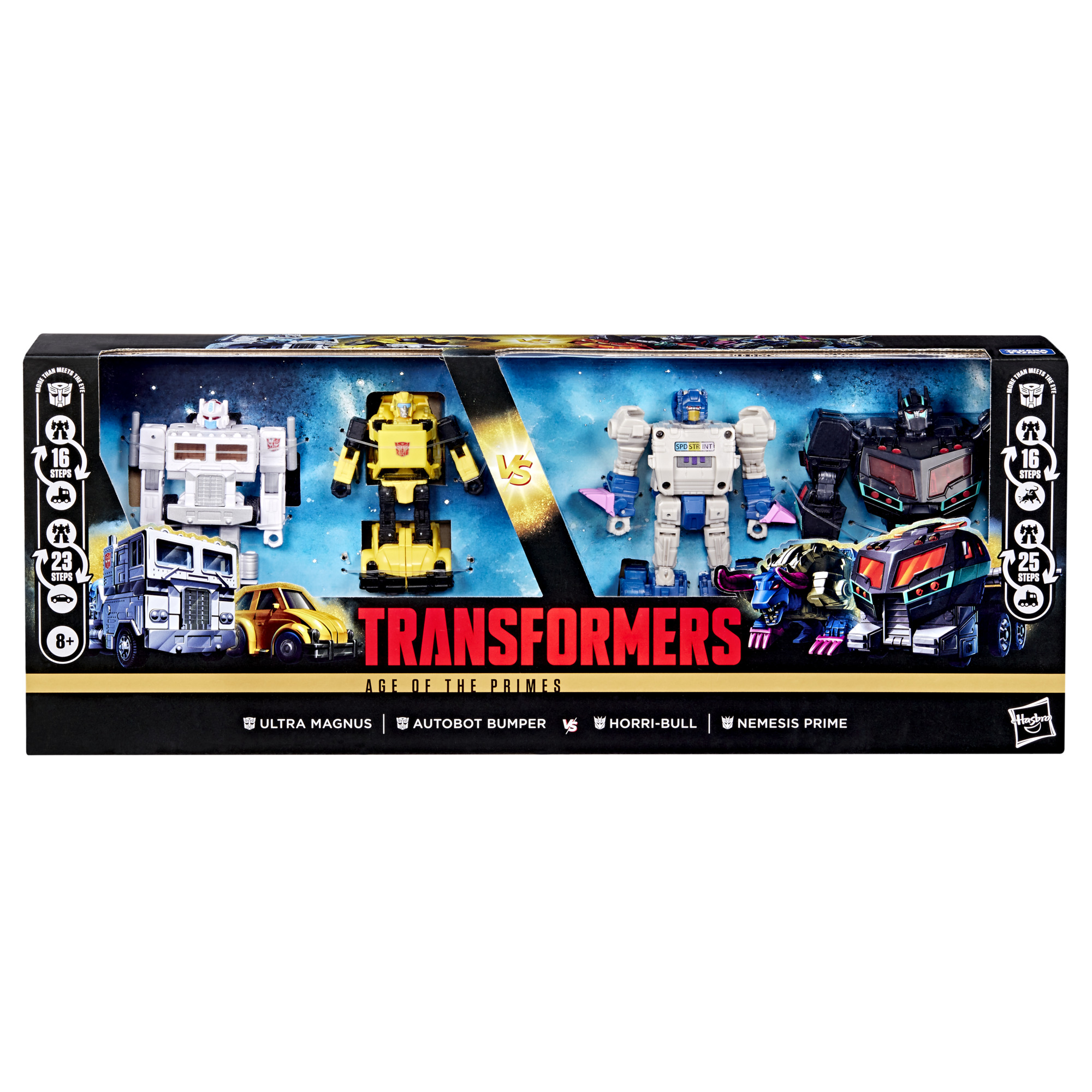 Transformers - Age of the Primes - Autobot vs Decepticon 4pack (Ultra Magnus, Autobot Bumper, Horri-Bull, Nemesis Prime)