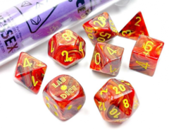 Chessex - Vortex Underworld/Yellow 7ct (LAB Dice) - CHX30050