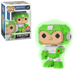 Pop! 8-Bit Megaman - Gyro Attack (#13) 2018 Canadian Convention Exclusive Glows In the Dark (used, see description)