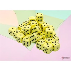 Chessex - Opaque Pastel Yellow/Black 36D6 - CHX25862