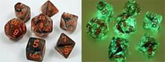 Chessex - Nebula - Copper Matrix/Orange 7pc - CHX30040
