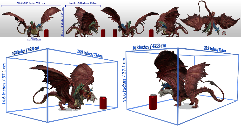 D&D Icons of the Realms - Premium Mini - Gargantuan Tiamat