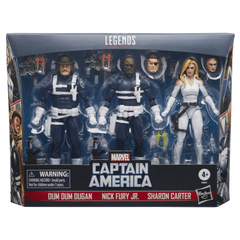 Marvel Legends - Captain America - Dum Dum Dugan + Nick Fury Jr + Sharon Carter S.H.I.E.L.D. 3pack 6in Action Figure Set