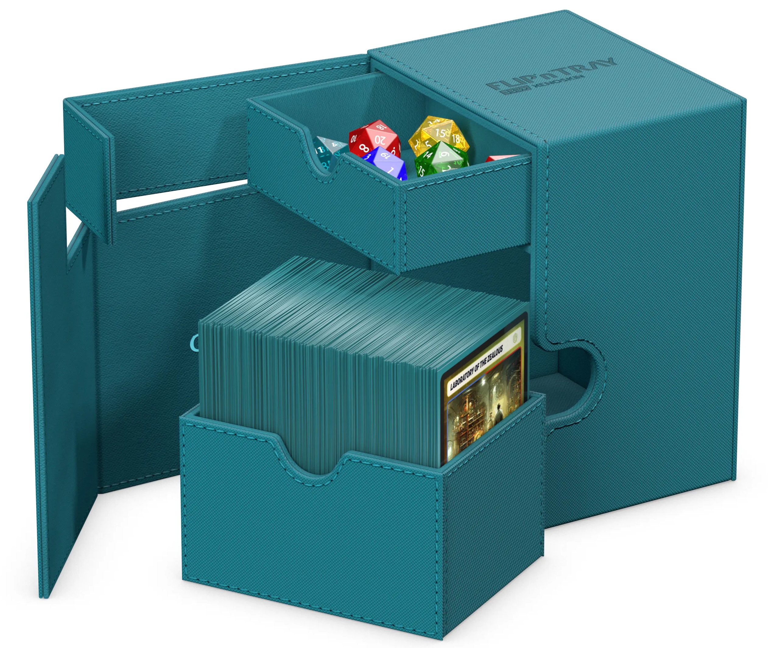 Ultimate Guard FlipnTray Monocolor 133+ Deck Case - Petrol