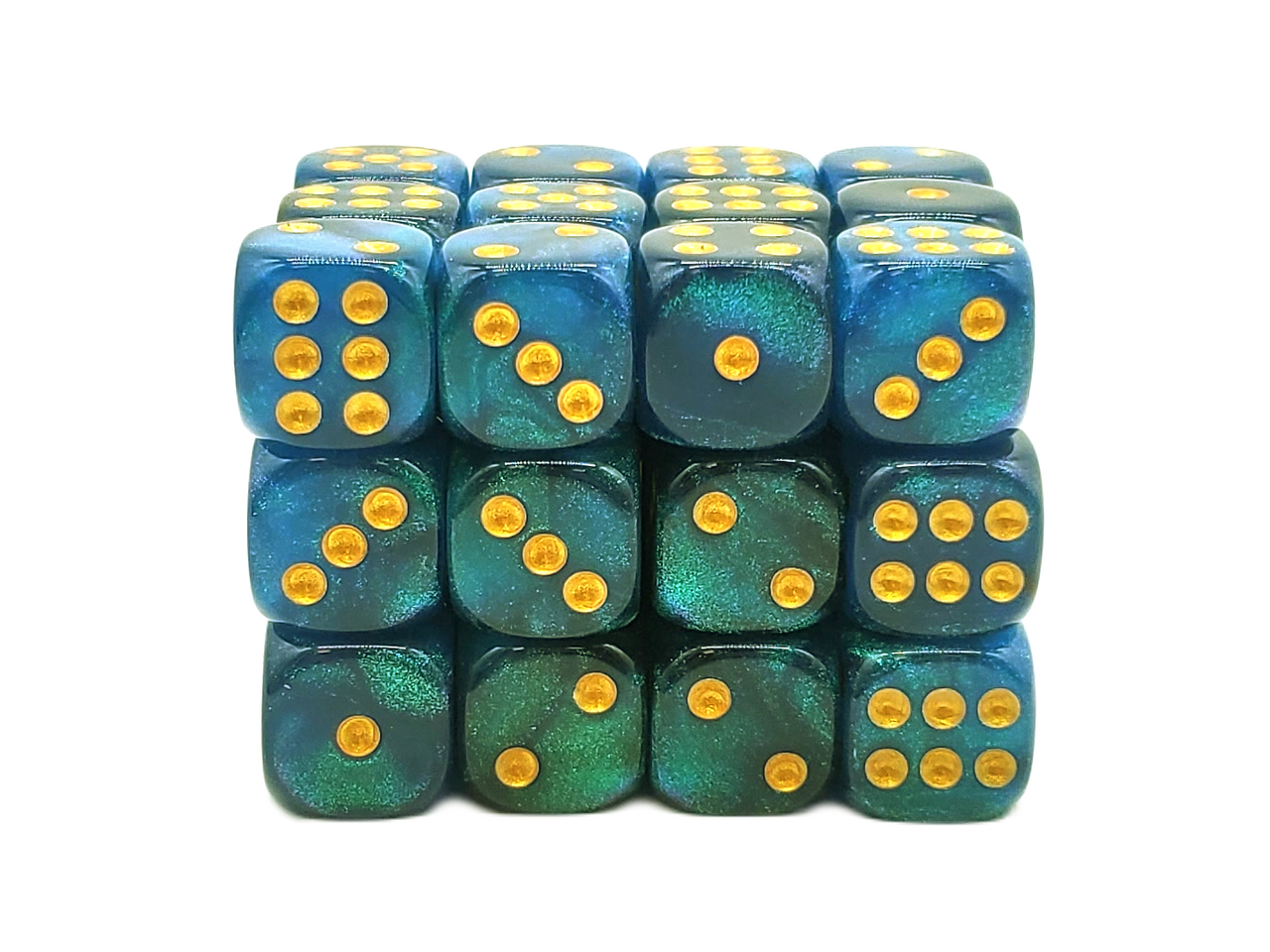 36ct 12mm D6 Dice Set: Galaxy - Dark Matter