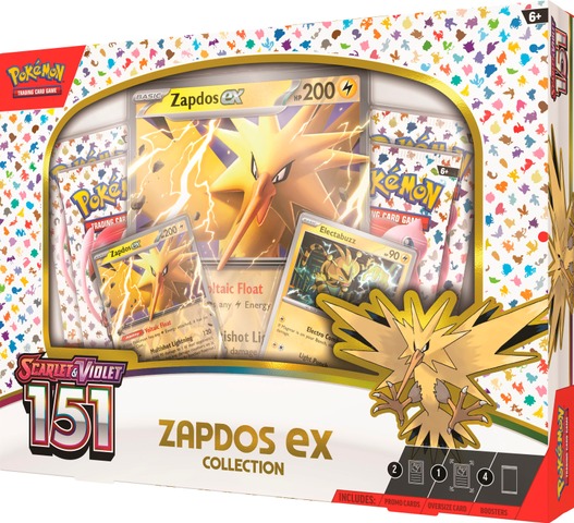 Scarlet & Violet 151 Zapdos EX Collection Box - Pokemon Sealed Product ...