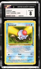 Tentacool 56/62 Fossil - Unlimited (1999) 8 CGC