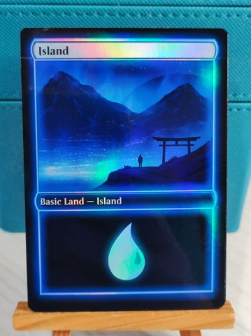 Foil Altered Island (NEON Lands)