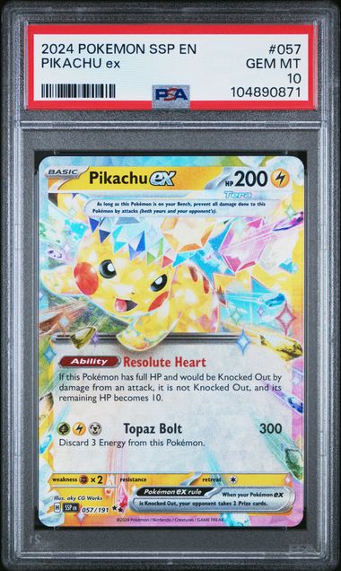 2024 Pokemon Ssp En-Surging Sparks #057 Pikachu Ex