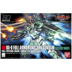 Mobile Suit Gundam Unicorn Full Armor Unicorn Gundam Destroy Mode #178 High Grade 1:144 Scale Model Kit